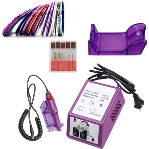 Electric Nail Art Drill Machine Equipment Professional High Quality Manicure Kit Tool Nail File Bit Sanding Band Accessory HWC