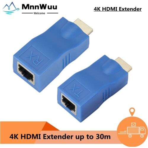 HDMI-compatible Extender 4k RJ45 Ports LAN Network HDMI-compatible Extension Up To 30m Over CAT5e / 6 hotUTP LAN Ethernet Cable