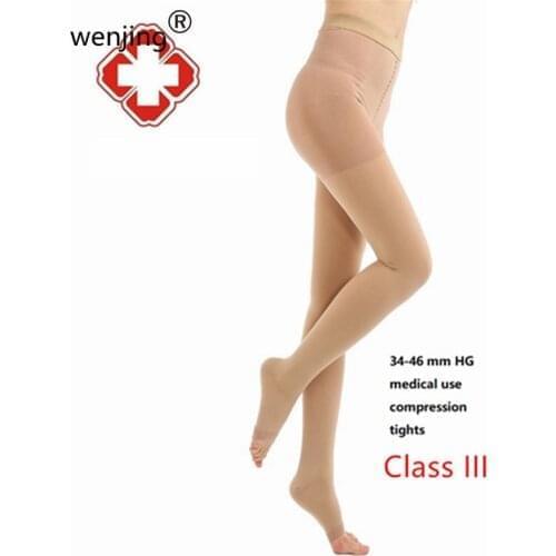 46 mm HG high compression anti-medical treatment of venous care class 3 hospital Medical pressure tights