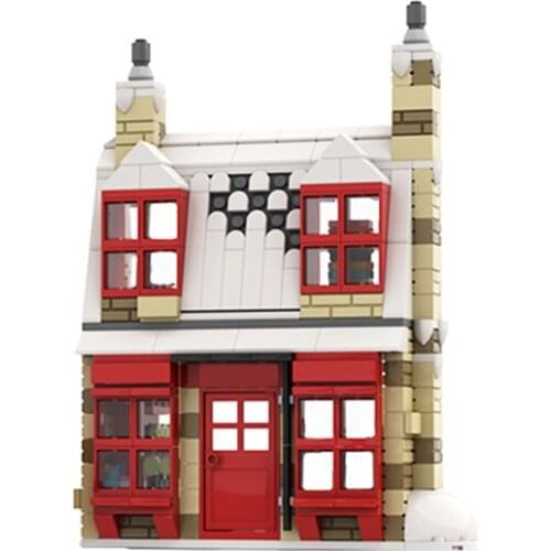 LEQUMOC City Architecture Street View 441PCS MOC Model Building Blocks Toys For Children DIY Toy Kids Gifts City Bricks