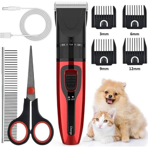 Pet Cat Dog Electrical Clipper Professional Grooming Kit Rechargeable Pets Hair Trimmer Shaver Set Animals Hair Cutting Machine