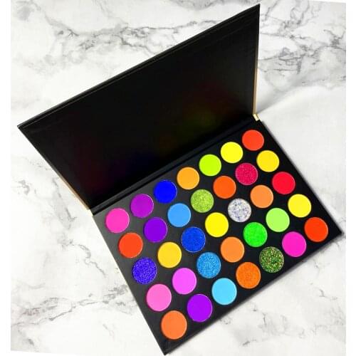 Mealanzee Eyeshadow Palette 35 Color Colorful Makeup Palette Neon Eye shadow Pigment Glitter Matte Shimmer Shadows