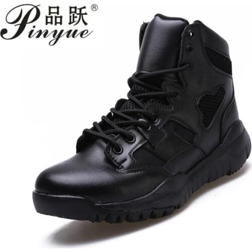 Men Military Boots Quality Special Force Tactical Desert Boots Combat Ankle Boats Army Work Shoes Leather Snow Boots