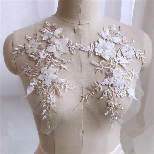 10Colors News 3D nail bead flower wedding dress lace accessories handmade diy jewelry decoration flowers