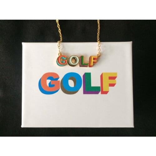 GOLF WANG 3D logo necklace colorful letters Hip Hop fashion skateboard rap fashion personality necklace