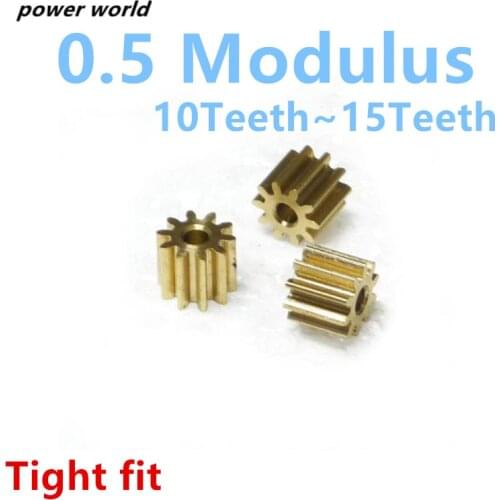 Flat Copper gear 0.5 Modulus 10/11/12/13/14/15 Teeth Toy Motor Model metal gear Diy Rack