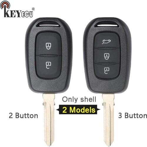KEYECU 10x for Renault Duster Twingo 3 Dokker Trafic Sandereo Clio 4 Master 2/ 3 button Replacement Remote Key Shell Case Fob