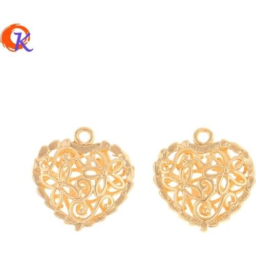 Cordial Design 30Pcs 18*19MM Jewelry Accessories/DIY Making/Heart Shape/Genuine Gold Plating/Hand Made/Charms/Earring Findings