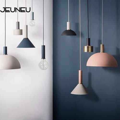 Nordic Modern Creative Simple Pendant Lights E27 LED Loft Hanging Lamp Design DIY for Bedroom Living Room Kitchen Restaurant