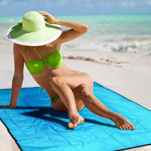Folding Beach Blanket Camping Mat Outdoor Tent Mat Waterproof Beach Pad Portable Camping Picnic Mat Soft Seat Mattress
