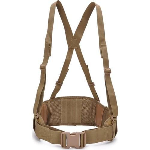 Tactical Belt Military Army Airsoft Molle Belt Soft Suspender Combat Gear Hunting Camouflage Nylon Waist Support Waist Belt