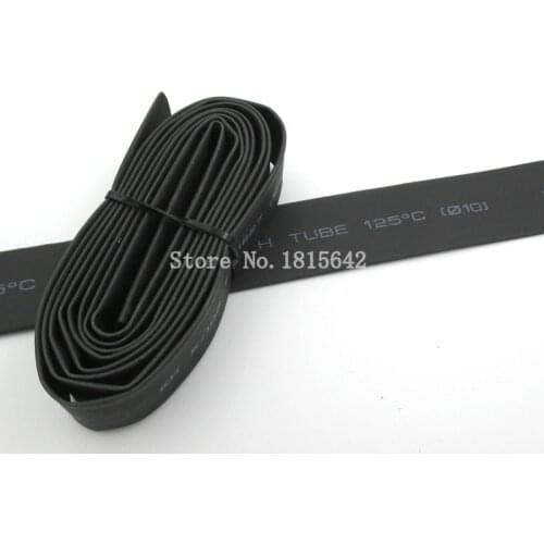 1 Meter Black 10mm Heat Shrink Heatshrink Heat Shrinkable Tubing Tube Sleeving Wrap Wire Black Color