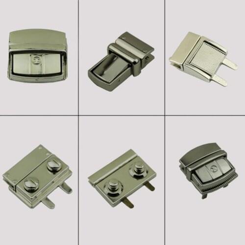 DIY Accessories Purse Snap Clasps Closure lock button accessories square metal mortise lock switch for bag Replacement Handbag