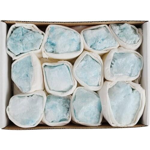 Sporadic 1Box Blue Aragonite Sodalite Energy Stones Chakra Divination Stones Natural Stones Raw Minerals Home Decor