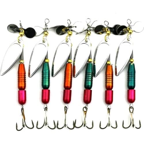 10pcs 9.5CM-13.5G Rotating Spinner Spoon Fishing Lure Metal Sequins Bait Wobbler Pesca Fishing Tackle for Bass Trout Carp
