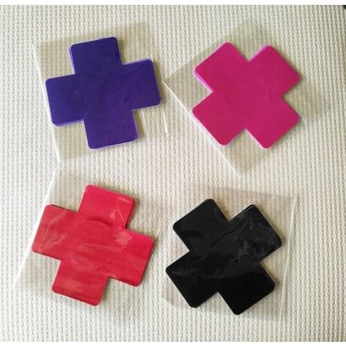 2021 1Pair Cool Self-Adhesive Cloth Breast Nipple Cover Bra Pasties Pad Cross Shape Sexy Women Paste Breast Stickers 8cm*3.5cm