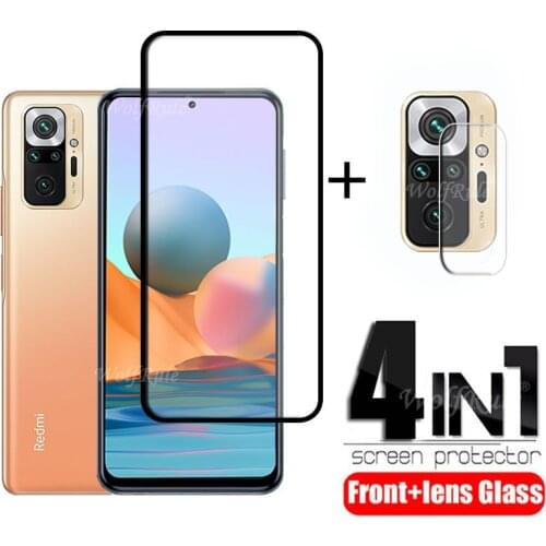 4-in-1 For Xiaomi Redmi Note 10 Pro Max Glass For Redmi Note 10 Pro Max HD Full Screen Protector For Redmi 10 Pro Max Lens Glass