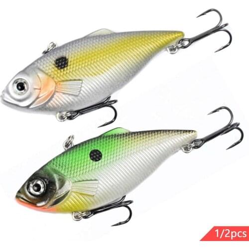 2/1pcs Singking VIB Bait Fishing Lures 60mm 8g Professional Wobbler Fishing Tackle Accessories 6 Colors Rattle Balls Pesca Carp
