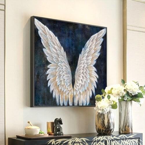 Abstract Angel Wing Feather CanvasPaintings Scandinavian Posters and Prints Modern Cuadros Wall Art Picture for Living Room