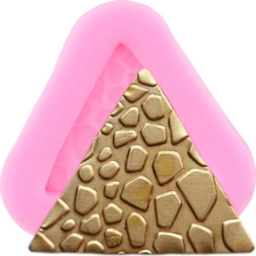 Alligator Crocodile Relief Pattern Triangle Silicone Mold DIY Cake Decorating Tools Cupcake Topper Fondant Candy Chocolate Mould