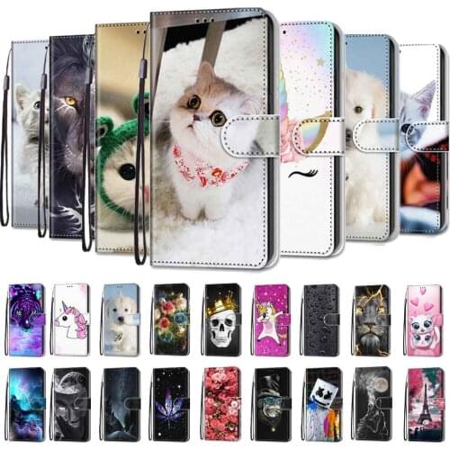 FLYKYLIN Phone Cases On For iPhone 11 Pro XS Max X XR 6S 7 8 Plus SE 2020 Flip Painted Leather Card slot Wallet Book Style Cover