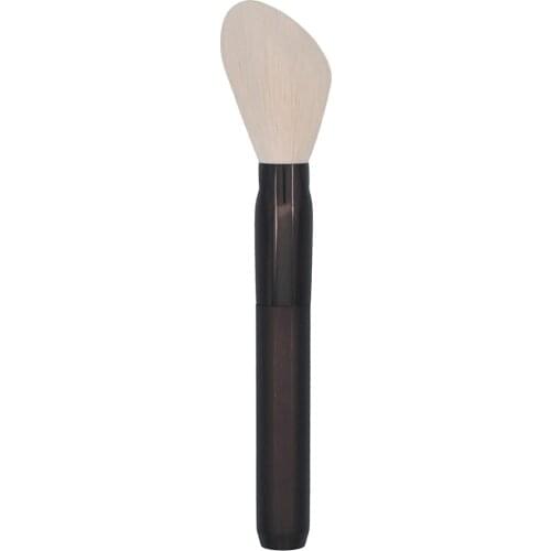 G01 Professional Handmade Makeup Brush Soft Saikoho Goat Hair Tilted Face Powder Brush Ebony Handle Make Up Brushes