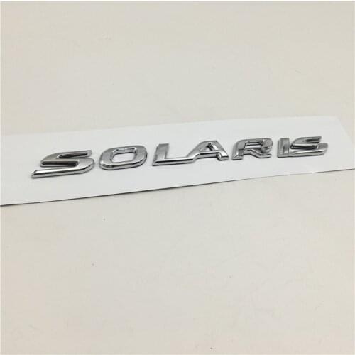 For Hyundai Solaris Emblem Rear Boot Badge Chrome Letters