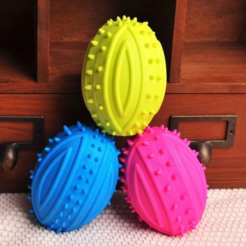 Pet Toy Football Dog Gnaws Elastic Ball Teddy Pups Grinding Teeth Toy Ball Dogs Pets Accessories Dog Toys for Large Dogs