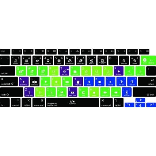Premium Final Cut Pro X Shortcuts Keyboard Cover US Layout For MacBook Air 13 with Magic Keyboard A2179 A1932 Air13 M1 A2337