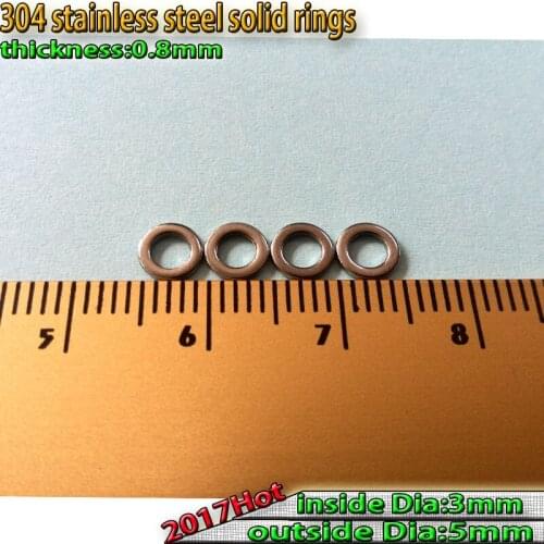 2017hot fishing solid ring 0.8mm3.5mm5.5mm 304 stainless steel saltwater lure heavy-duty quantily:200pcs/lot