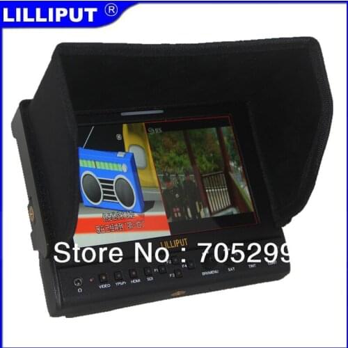Lilliput 663/O 1280*800 DSLR On camera HD field monitor HDMI in&out IPS Panel & Aluminum case & Battery plate DHL free shipping
