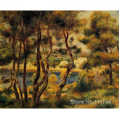 Best impressionist painting trees Cape Saint Jean Pierre Auguste Renoir artwork High quality Hand painted