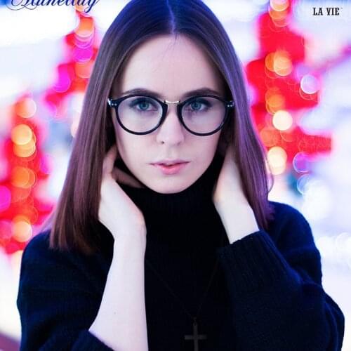LA VIE Brand 2016 High Quality Metal Print Round Female Grade Glasses Frame Have 6 Color Men Transparent Glasses Frame LV8078