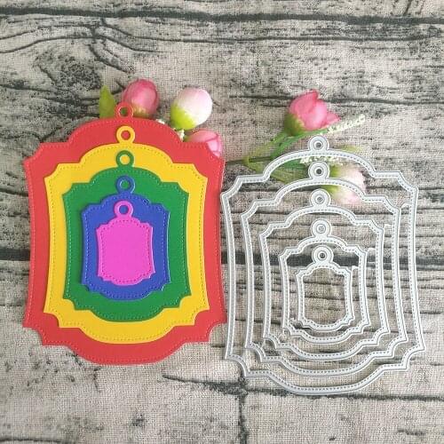 5-layer metal cutting mold for photo frame with sewing thread lace, DIY scrapbooks, cards, photo albums, handmade crafts