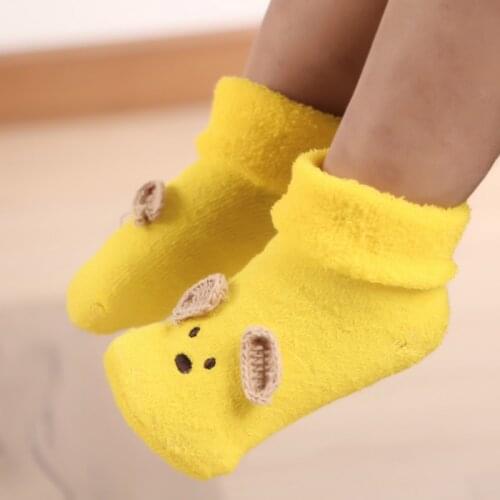 Cute Newborn Baby Socks Warm Cartoon Animal Baby Girl Boy Socks Infant Toddler Anti Slip Floor Socks Kids Socks baby sokken