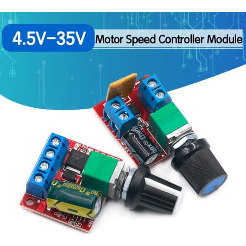 Mini DC-DC 4.5V-35V 5A 90W PWM DC Motor Speed Controller Module Speed Regulator Control Adjust Adjustable Board Switch 12V 24V