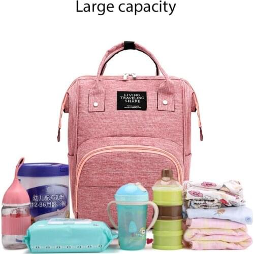 Multi-function Oxford Cloth Mommy Bag Large Capacity Waterproof Travel Zipper Mommy Backpack Casual Baby Nursing Nappy Bag