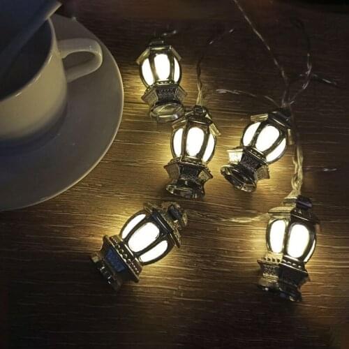 Muslim Eid Al-Fitr Lamp Decoration Ramadan Lamp String LED Battery Box Lantern Arabian God Lantern Oil Lamp Palace Lamp Lighting