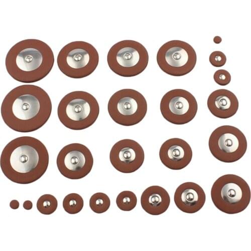 Pack of 26 Alto Saxophone Pads Sax Leather Pads Replacement for Saxophone Sax Accessory