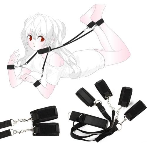 Bondage Bdsm Handcuffs Ankle Cuff Bdsm Bondage Set Fetish Slave Collar Restraints Erotic Accessories Adult Sex Toys For Couples