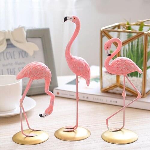 20cm Tabletop Stand Flamingo Birds Figurine Collection Ornament REAL LOOKING Home Decor Ornament