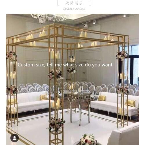 Wedding square arch Ceremony Pavilion Standing Candlestick Holder