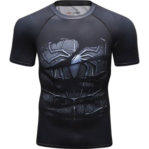 Gym Running Rash Guard Cody Lundin Men Clothing Compression Short Sleeve