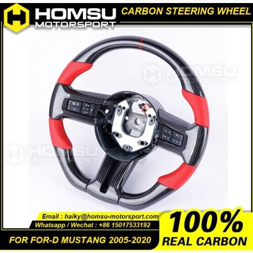 LED Racing Shift Light Carbon Custom Steering Wheels For ford mustang 2005-2020 Carbon Custom Steering Wheels