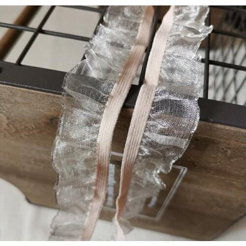 1M Guipure Appliques Lace Trim Collar Ribbon Elastic Silver Lace Fabric Gold Lace Sewing Trimmings Elastic Ribbons Crafts P10