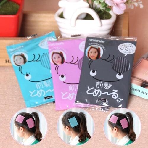 10/20PCs Women Girls Magic Posts Velcro Bangs Hair Sticker Clip Tape Colorful Hair Bang Patch Hair Styling Accessory