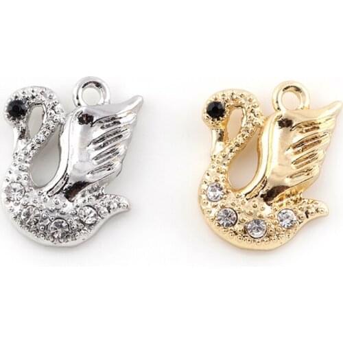 10pcs/lot Wing Rhinestone Dangle Handmade Charms Pendant DIY for Bracelet Necklace Bag