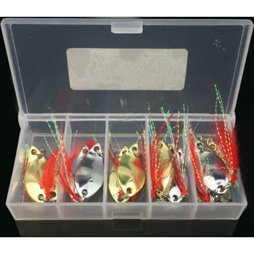 13pcs with wood VIB sequel set gold silver fishing spoon lure shaped leaves lures metal iron sheet hard bait swimbait tackle