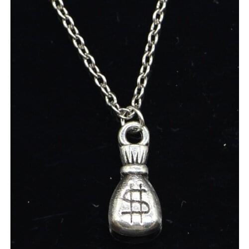 20pcs New Fashion Necklace 20x9x5mm wallet dollar money Pendants Short Long Women Men Colar Gift Jewelry Choker