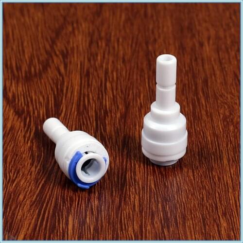 5pc RO Water Plastic Pipe Fitting Straight 3/8" OD Hose Connection 1/4" Stem Quick Coupling Reverse Osmosis Aquarium System